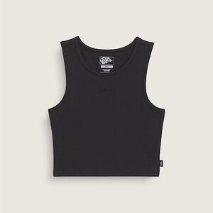 Vans Black Ribbed Cropped Tank